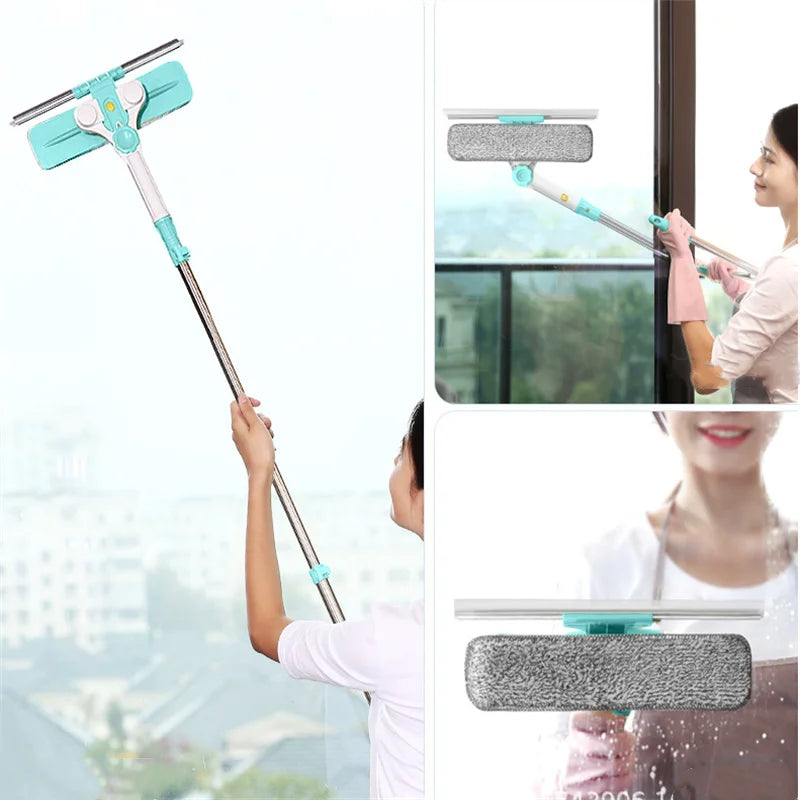 Eworld Hot Upgraded Telescopic High-rise Window Cleaning Glass Cleaner Brush For Washing Window Dust Brush Clean Windows Hobot