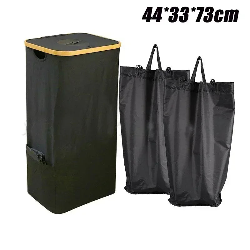 Collapsible Empty Bottle Storage Basket with Lid, Removable Tote Bag, Wastewater Bottle Collection Bin, 2024