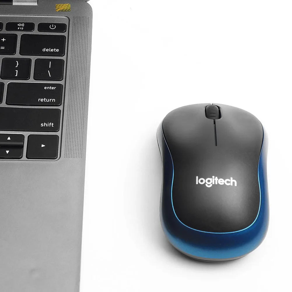 Logitech M185 Wireless Mouse 2.4Ghz USB 1000DPI Mice USB Receiver Mute Optical Navigation Mice For Mac Os Chrome Window 10/8/7